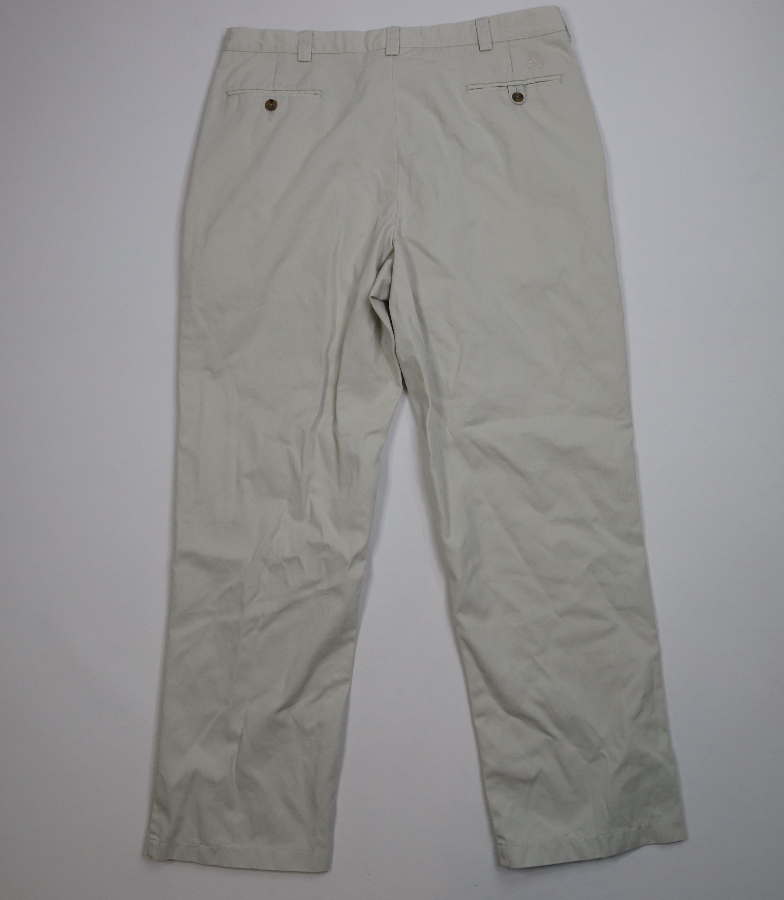 Tommy Hilfiger Vintage 90s Tommy Hilfiger Wide Leg Chino Pants Stone Cotton Size US 38 / EU 54 - 8 Thumbnail