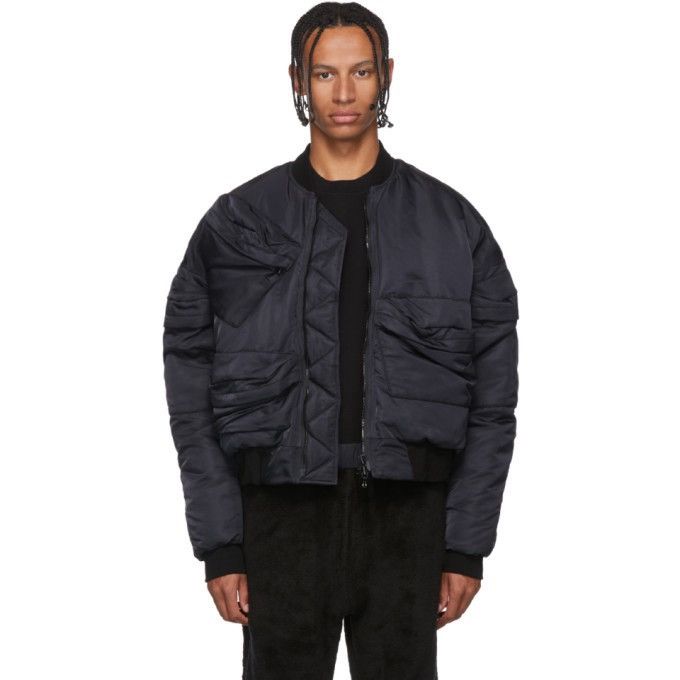 Julius FW19 Julius Cargo Bomber MA-1 Nylon Jacket Black Size US L / EU 52-54 / 3 - 6 Thumbnail