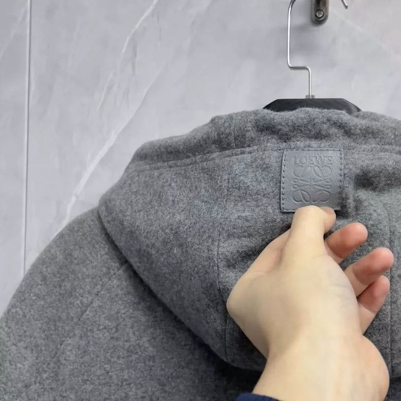 Loewe LOEWE Cashmere blended leather embroidered Logo jacket Size M / US 6-8 / IT 42-44 - 4 Thumbnail