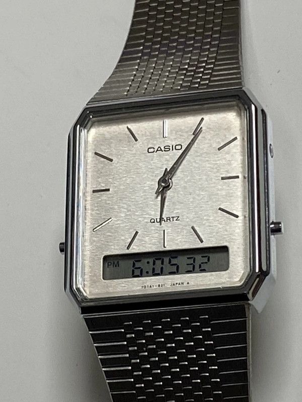 Casio Rare Casio Vintage AQ-707 Ana-Digi Size 28 - 9 Thumbnail