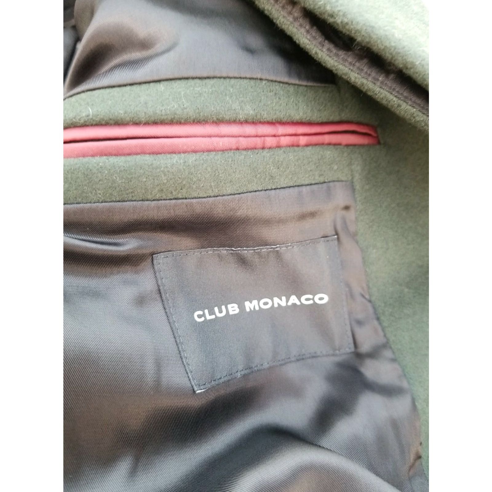 Club Monaco VINTAGE Club Monaco Wool Top coat Mens' Green Funnel Neck Jacket 40 Green Wool Zipper Pockets Single-Breasted Dry Clean Only Limited MSRP 398 Size US L / EU 52-54 / 3 - 5 Thumbnail