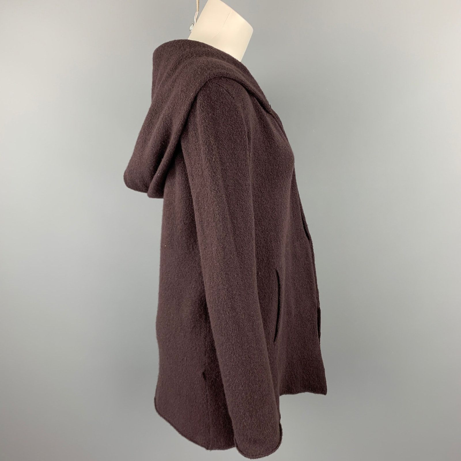 Other CASMARI S Brown Knitted Cashmere Hooded Open Front Cardigan Size S / US 4 / IT 40 - 2 Thumbnail