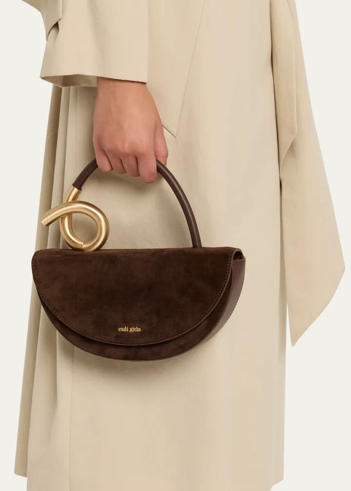 Cult Gaia os11x0326 Size: OS / Azariah Half-Moon Suede Top-Handle Bag Size ONE SIZE - 2 Thumbnail