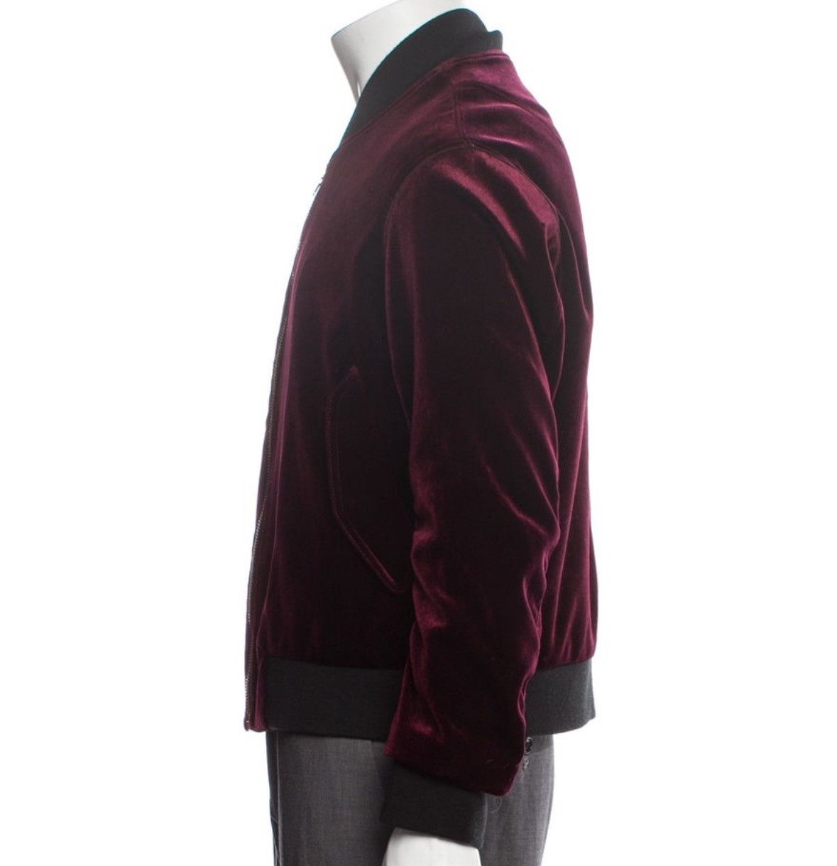 Sandro Sandro Velvet Bomber Jacket Size L / US 10 / IT 46 - 3 Thumbnail