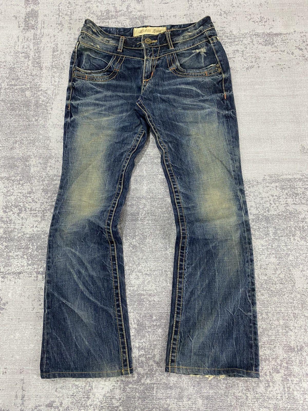 Japanese Brand y2k lolita jeans studded flared wash jeans Size US 30 / EU 46 - 4 Thumbnail