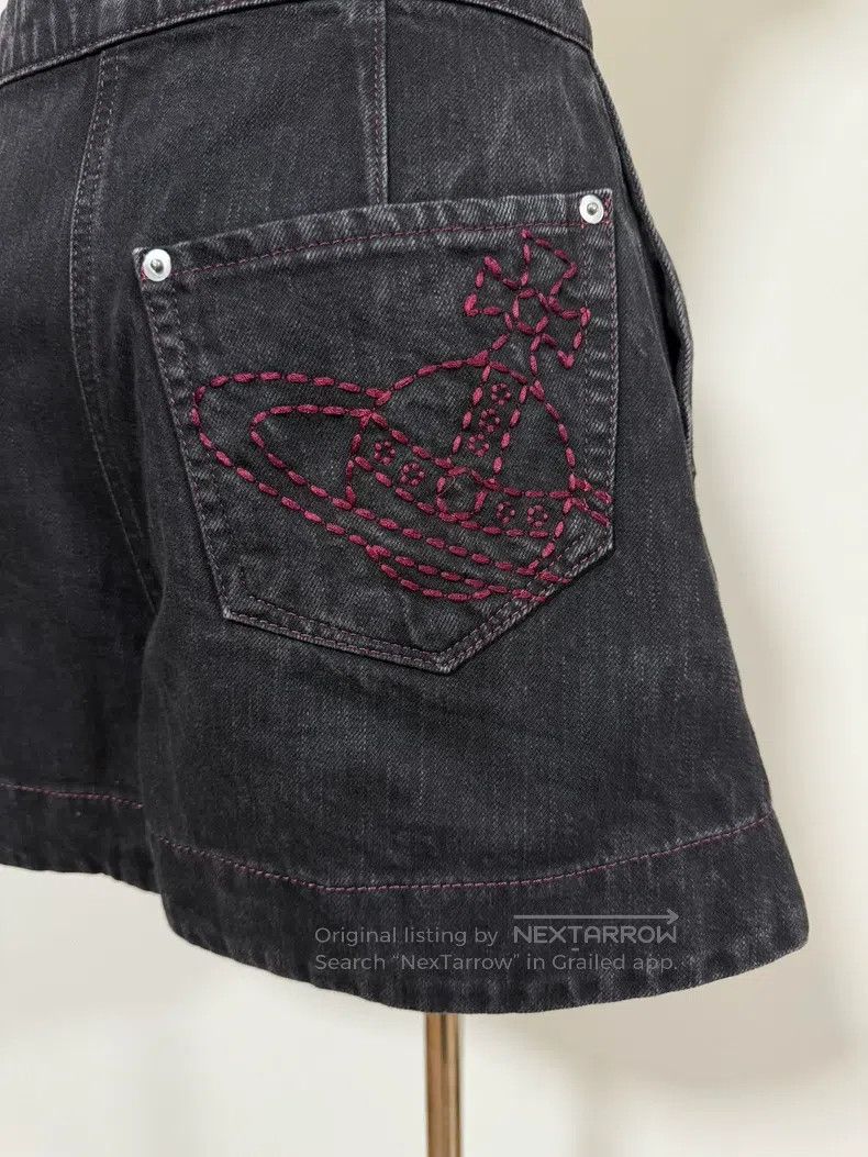 Vivienne Westwood Vivienne Westwood size 3 Carbon Black Denim Skirt Pants wit Size 23" - 5 Thumbnail