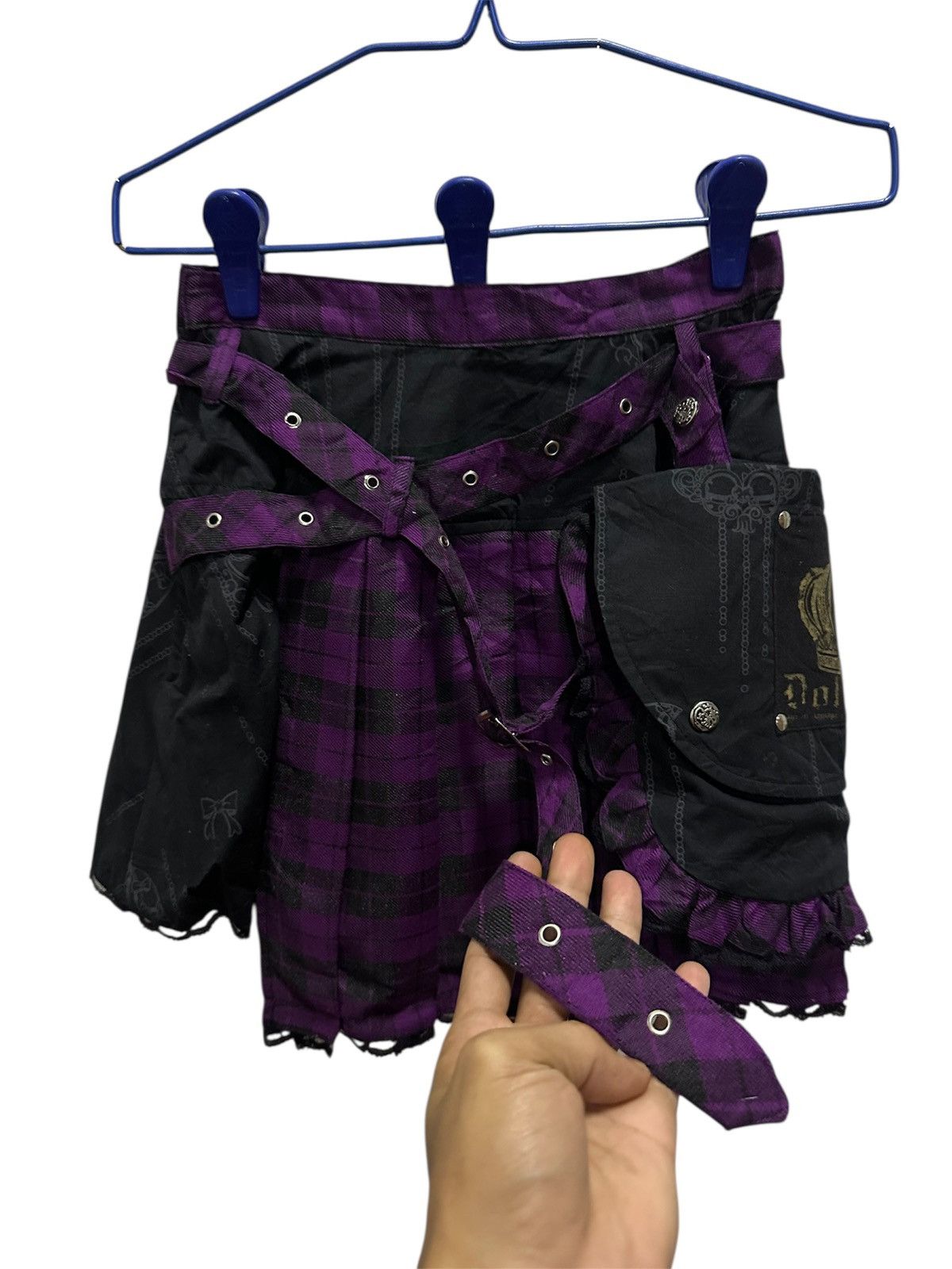 Seditionaries RARE‼️ BLOOD STORM Mad Punk Grunge Goth Very Rare Mini Skirts Size 24" / US 00 / IT 34 - 4 Thumbnail