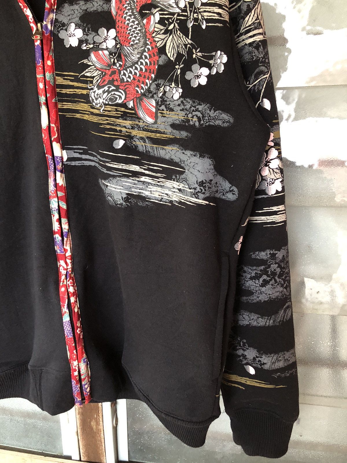 Karakuri Tamashii Vintage Sukajan Koi Fish Zipper Sweatshirt Size US M / EU 48-50 / 2 - 5 Thumbnail