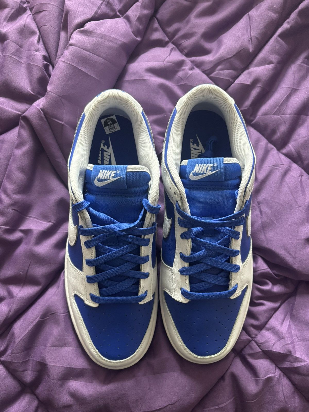 Nike Nike Dunk Low White & Blue Size US 10 / EU 43 - 3 Thumbnail