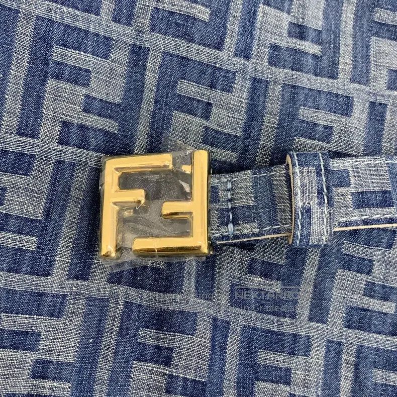 Fendi Fendi Blue Logo Jacquard Full Print Cotton Collar Short Sl Size XS / US 0-2 / IT 36-38 - 6 Thumbnail