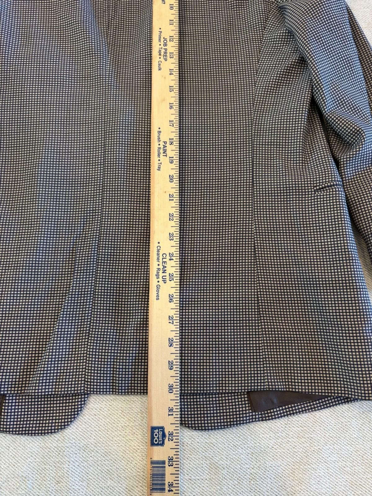 Armani Collezioni Armani Sport Coat 46R Houndstooth 100% Wool Made in Italy Size 46R - 3 Thumbnail