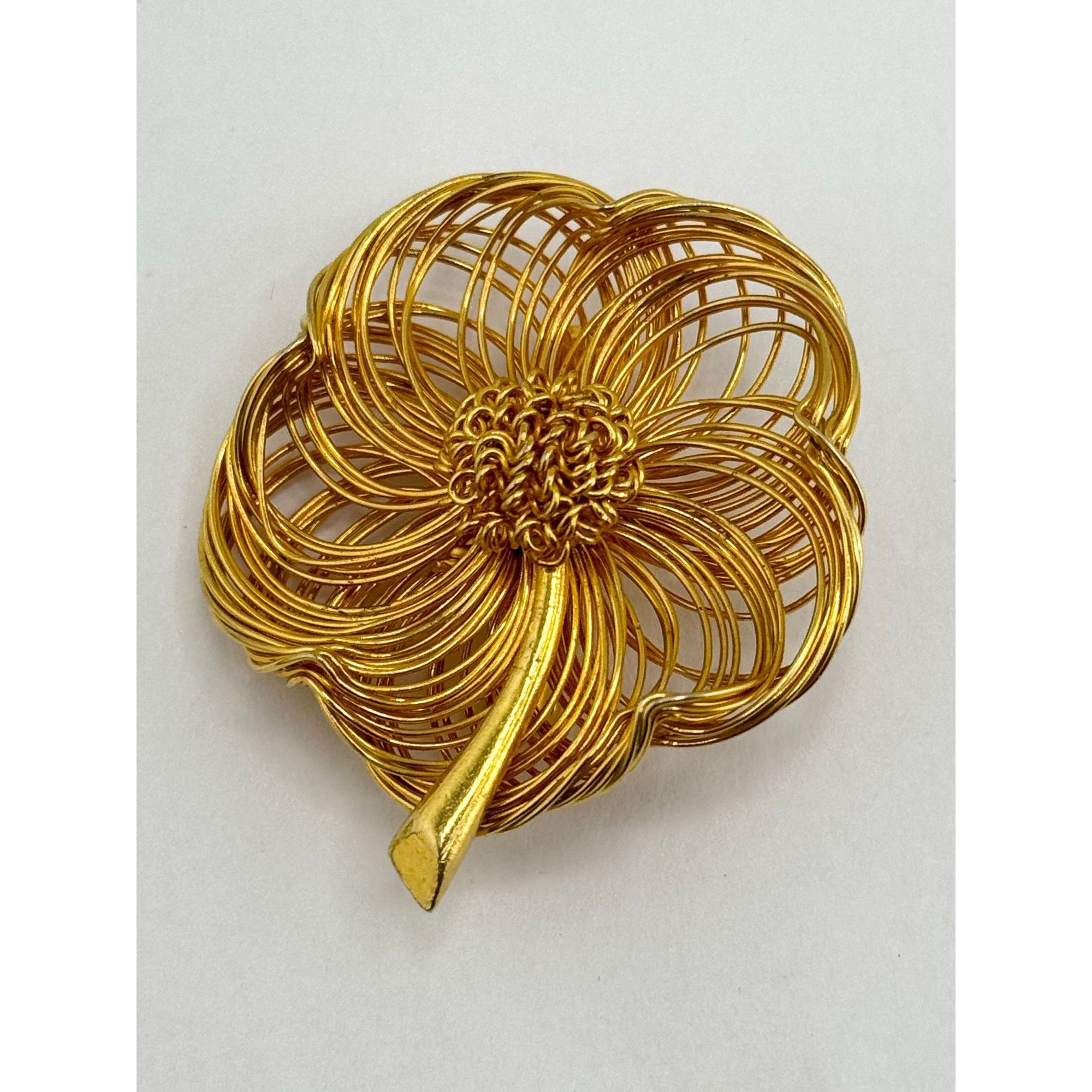 Vintage Vintage wire wrapped flower brooch pin Size ONE SIZE - 3 Thumbnail