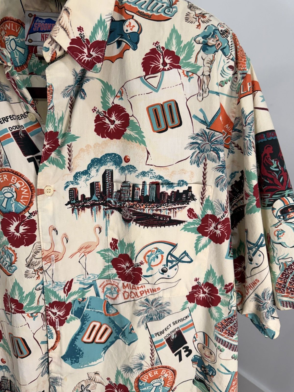 Reyn Spooner Vintage Reyn Spooner NFL Miami Dolphins Team Button Down Size US XXL / EU 58 / 5 - 3 Thumbnail