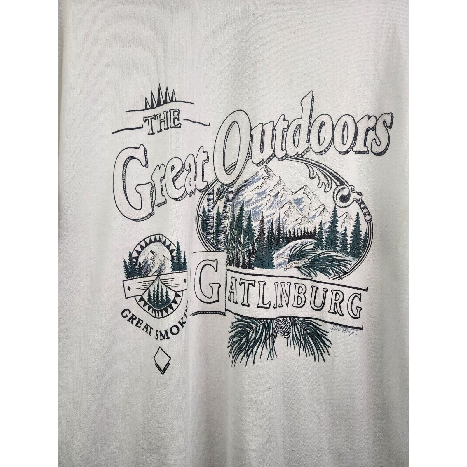 Signal Sport × Vintage Vintage Gatlinburg Long Sleeve Shirt Test Print Tee 90s VTG Size US L / EU 52-54 / 3 - 2 Thumbnail