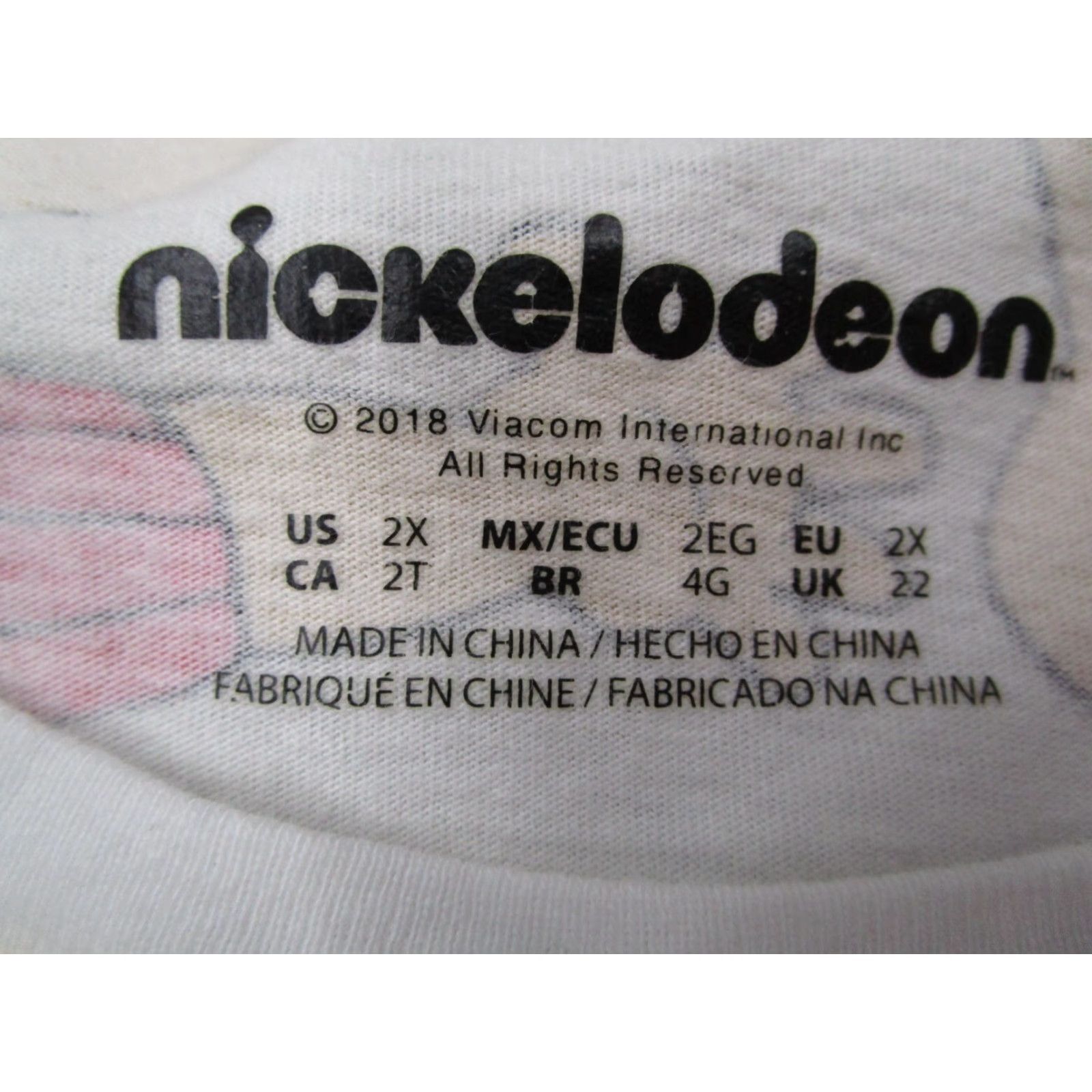 Nickelodeon Nickelodeon Shirt Women's 2X White Allover Print Rugrats Helga Chuckie Stimson Cartoon T-Shirt Size XXL / US 16-18 / IT 52-54 - 3 Thumbnail