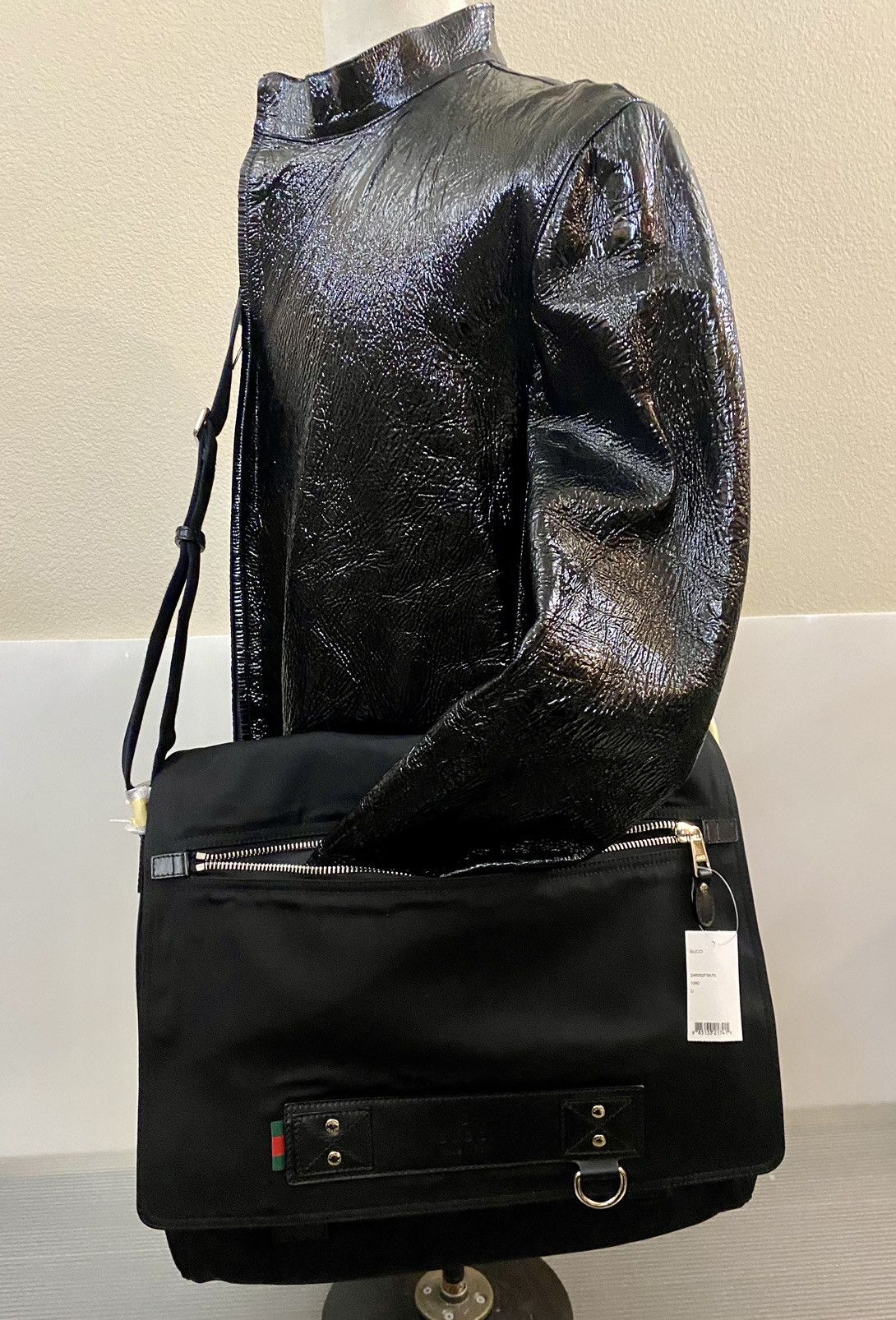 Gucci Gucci 🇮🇹 Nero ballistic nylon messenger bag unisex NEW Size ONE SIZE - 6 Thumbnail