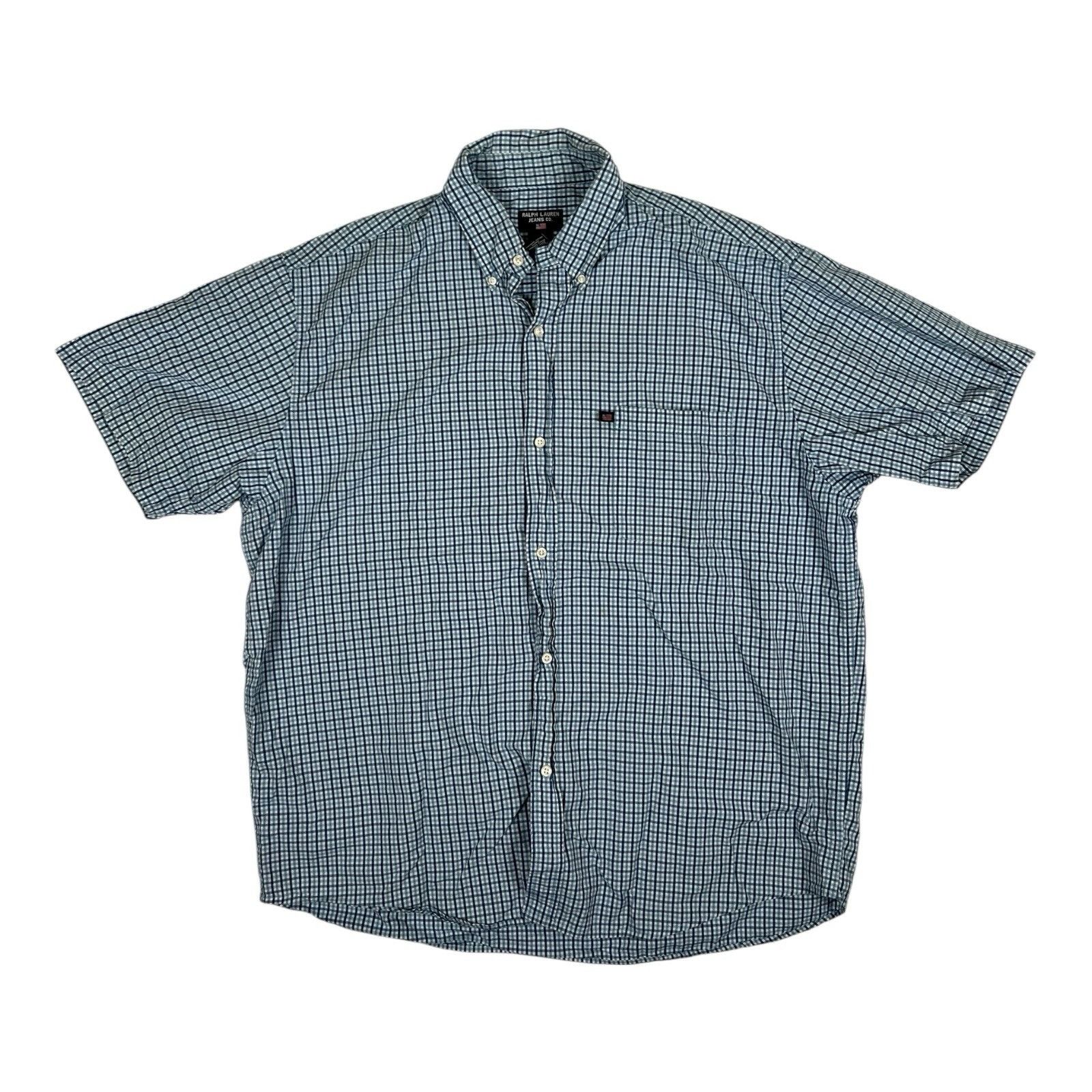 Ralph Lauren Vintage Ralph Lauren Jeans Co Short Sleeve Plaid Button Up S Size US XL / EU 56 / 4 - 1 Thumbnail