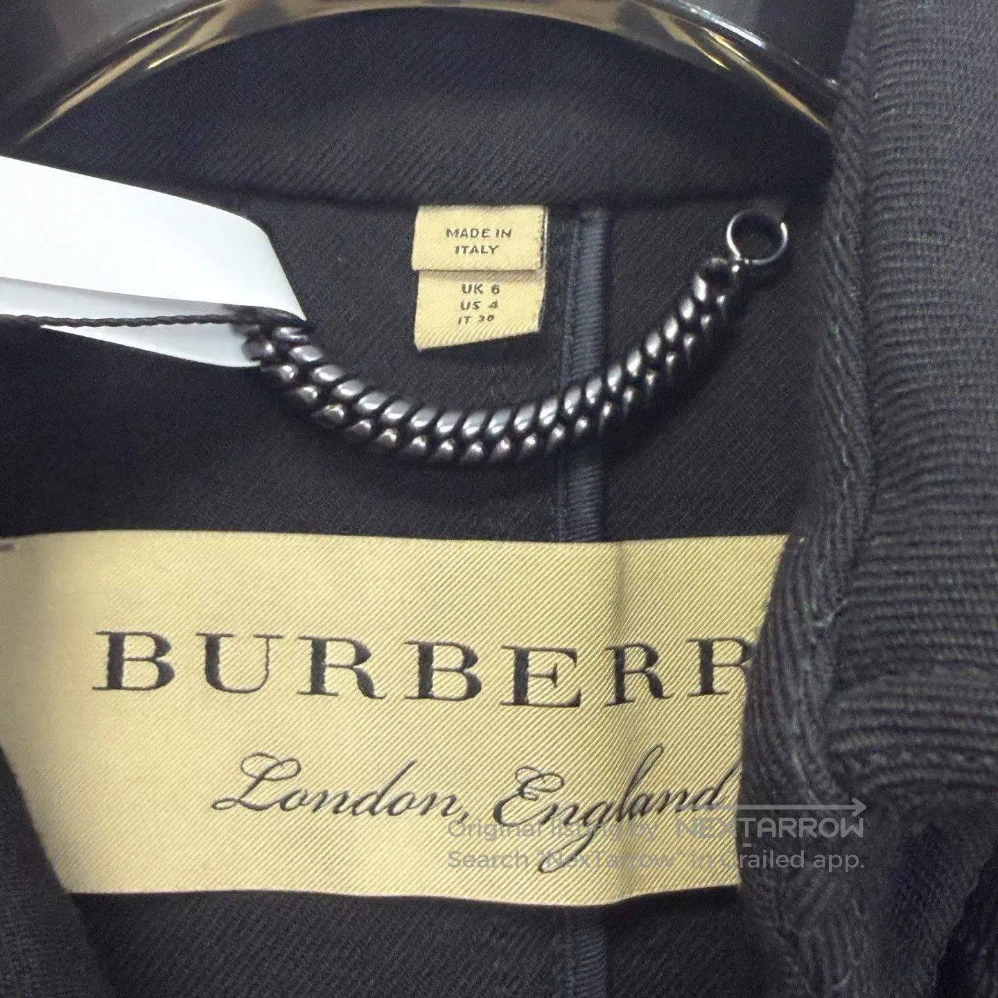 Burberry Burberry Black Wool Trench Coat| Size XS / US 0-2 / IT 36-38 - 2 Thumbnail