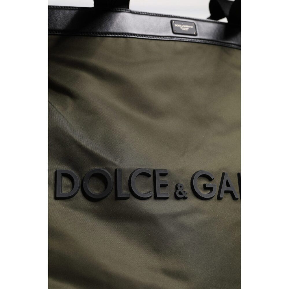 Dolce & Gabbana Dolce & Gabbana Military Green Nylon Shoulder Strap Tote Bag Size ONE SIZE - 7 Thumbnail