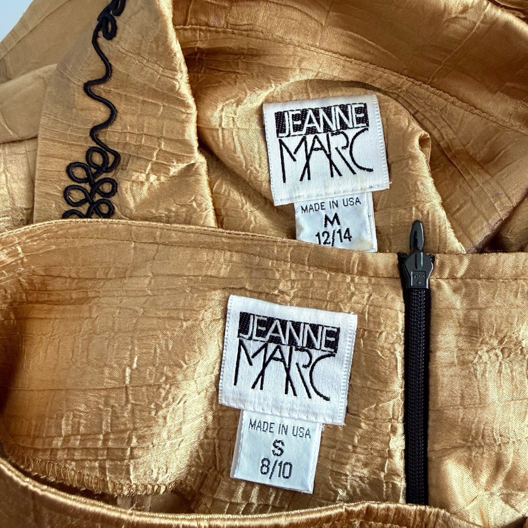 Vintage VINTAGE JEANNE MARC Outfit/Set Blouse & Pants Gold 80s Bohemian Glam S/M Women Wide-Leg includes Pants, Dress Shirt United States Made in USA Size S / US 4 / IT 40 - 7 Thumbnail