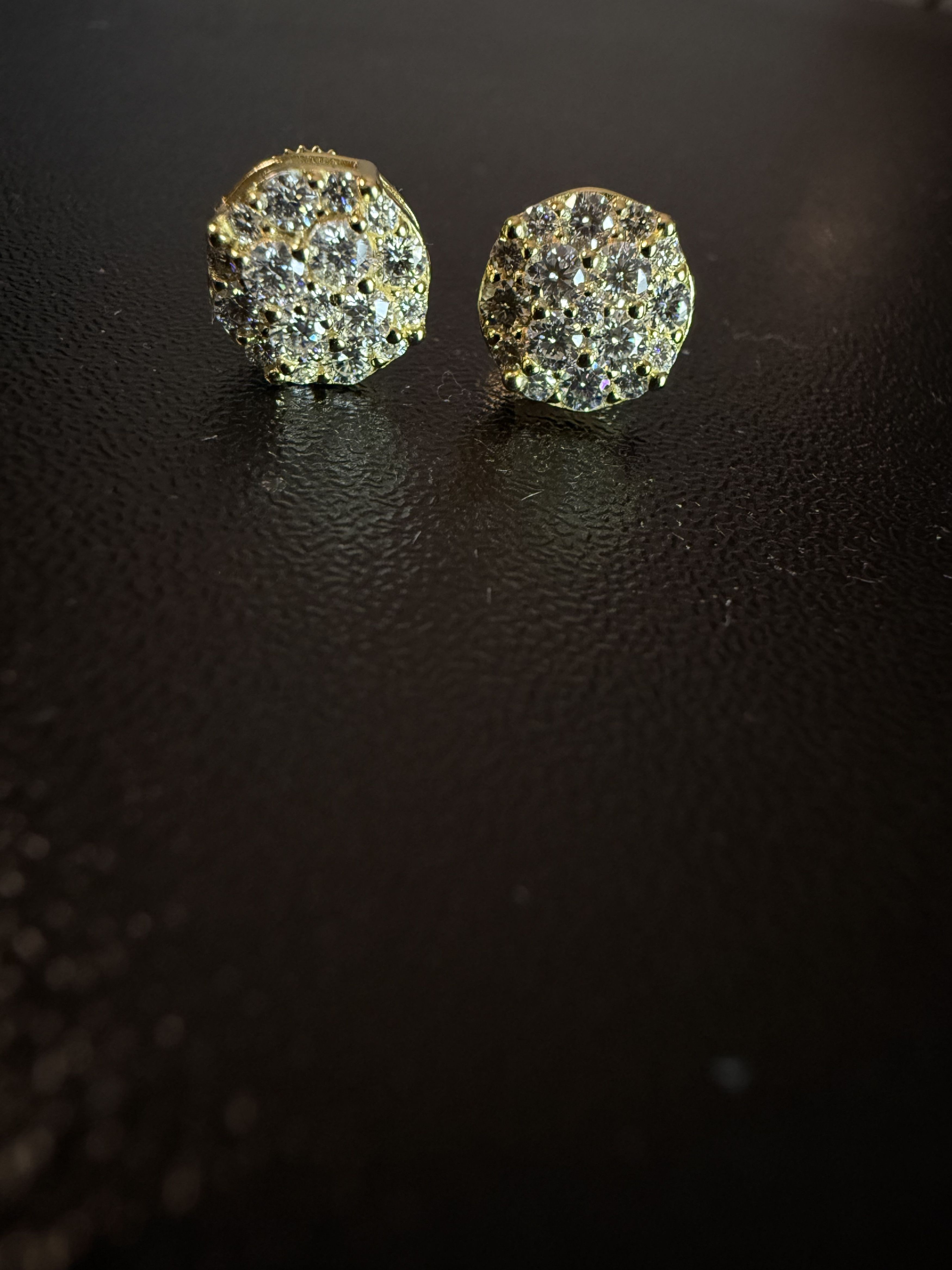 Other Gold Plated Half Snowball's Moissanite gold plated Earrings Size ONE SIZE - 14 Thumbnail