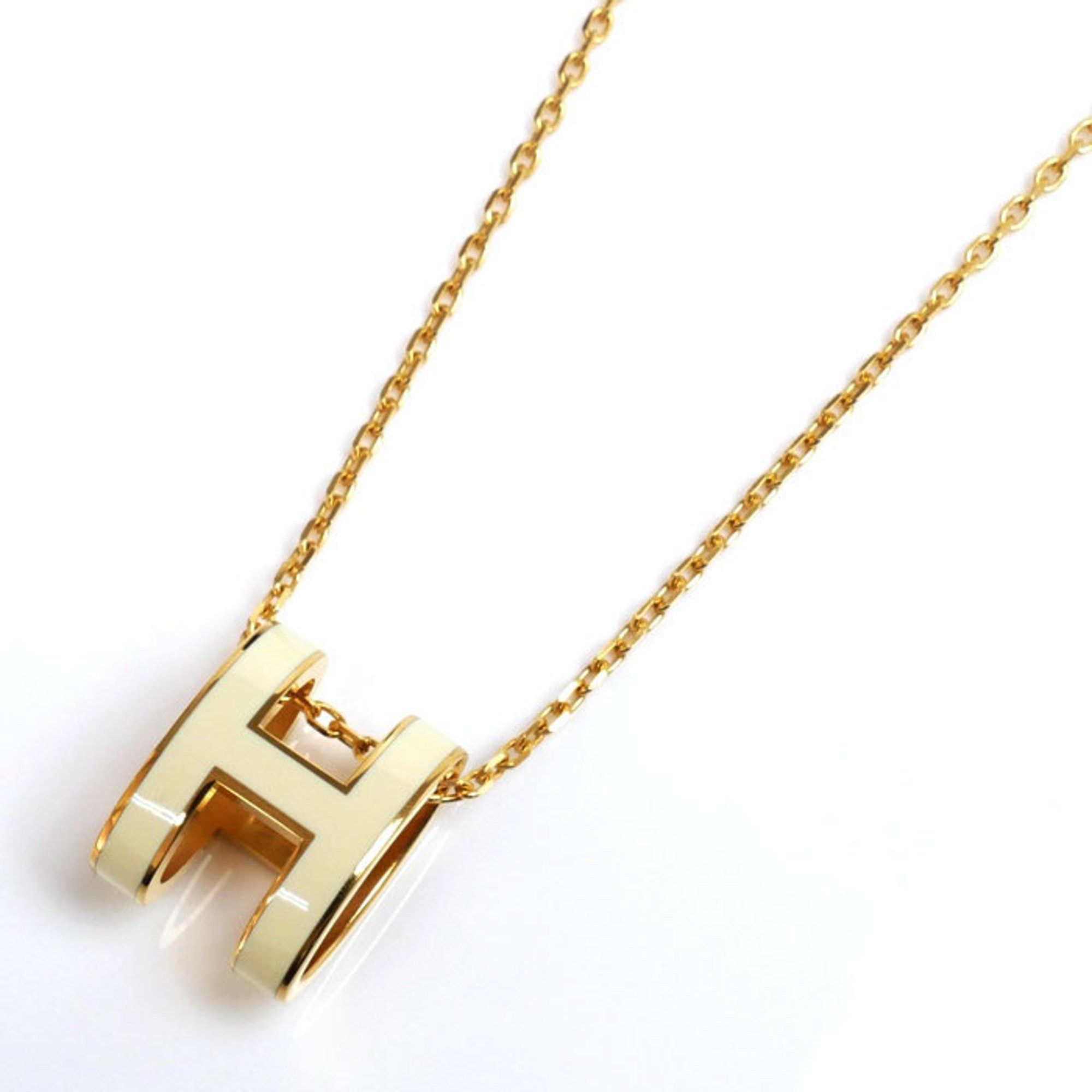 image of Hermes Gp Pop Ash Necklace 5.1G 50Cm Ladies in Gold, Women's