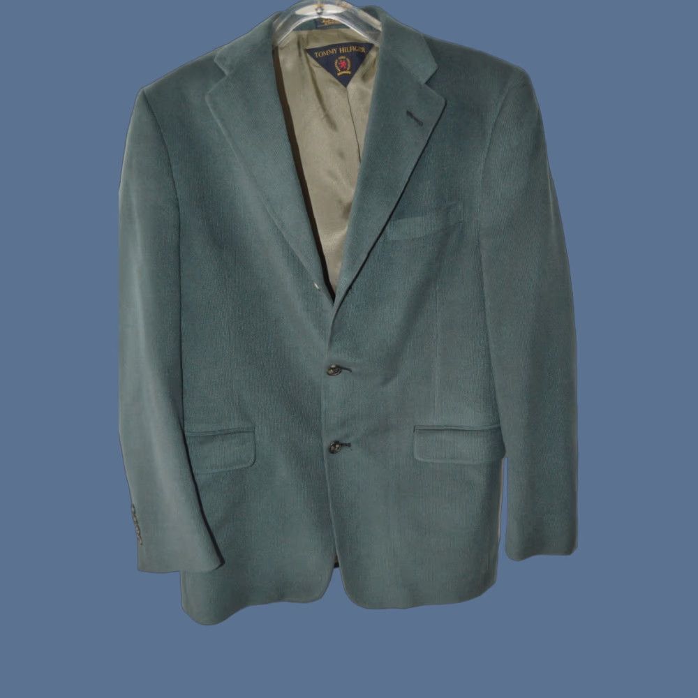 Tommy Hilfiger Tommy Hilfiger Vintage Designer Jacket Corduroy Made in USA Men's Green 40R Size US XXS / EU 40 - 1 Thumbnail