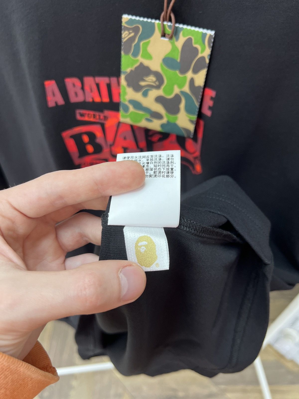 Bape Bape Text Graphic Tee Size US L / EU 52-54 / 3 - 11 Thumbnail