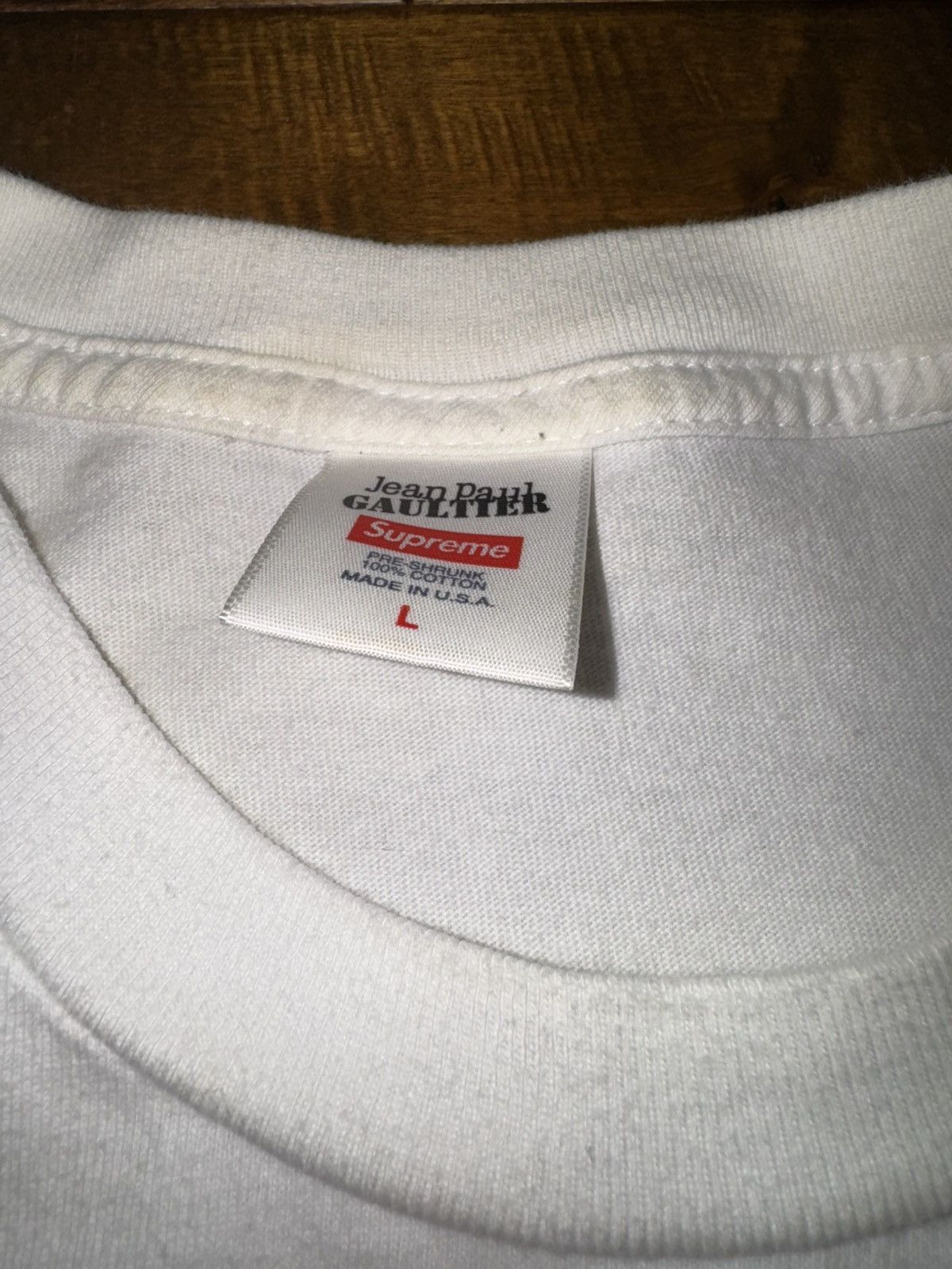 Jean Paul Gaultier × Supreme Supreme Jean Paul Gaultier White Tee Size US M / EU 48-50 / 2 - 2 Thumbnail