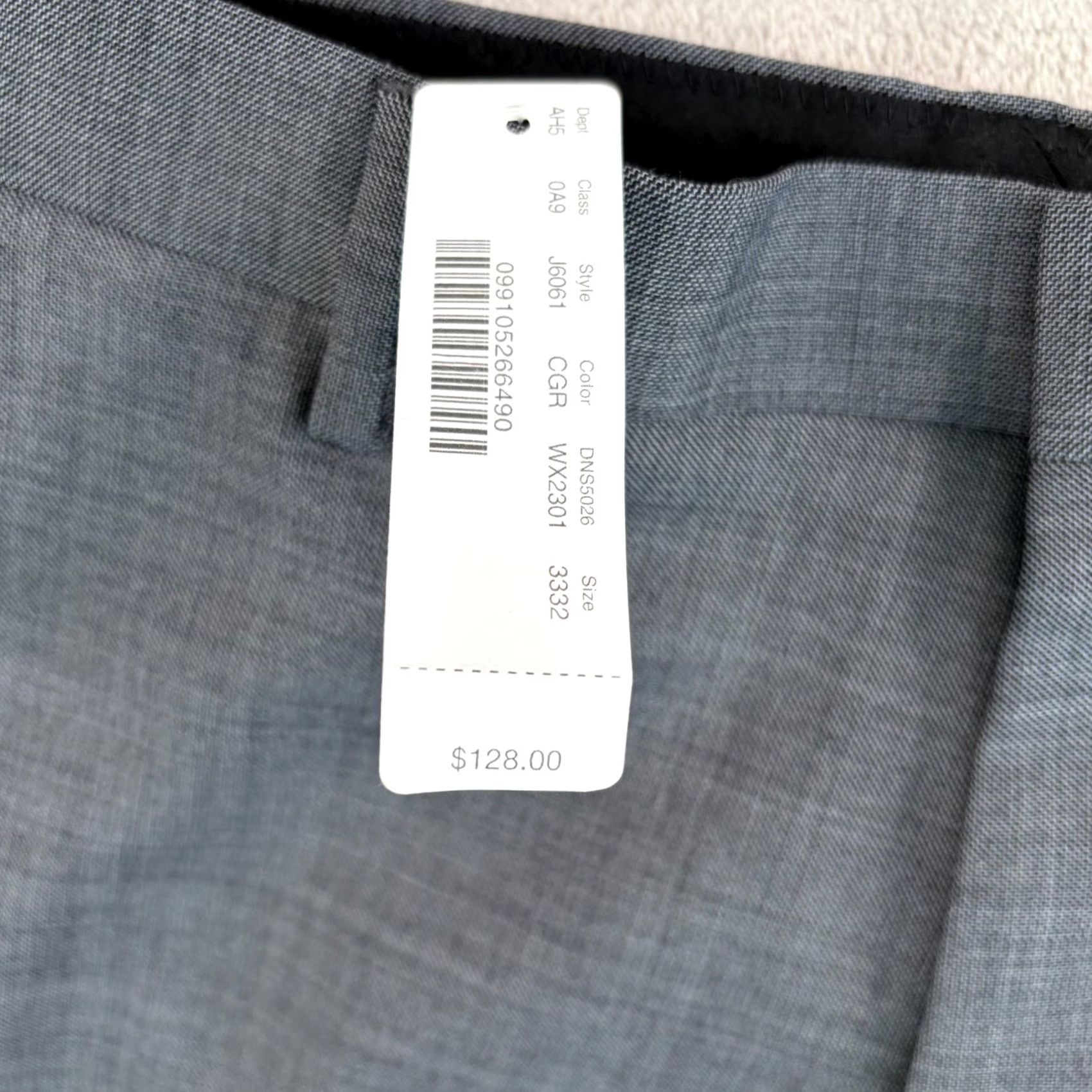 J.Crew J.CREW Bowery Slim-Fit Trouser Pants Gray Wool Blend Men 33x30 NWT Dress Pants Formal Slit Pocket Straight 30in Inseam Size US 33 - 4 Thumbnail