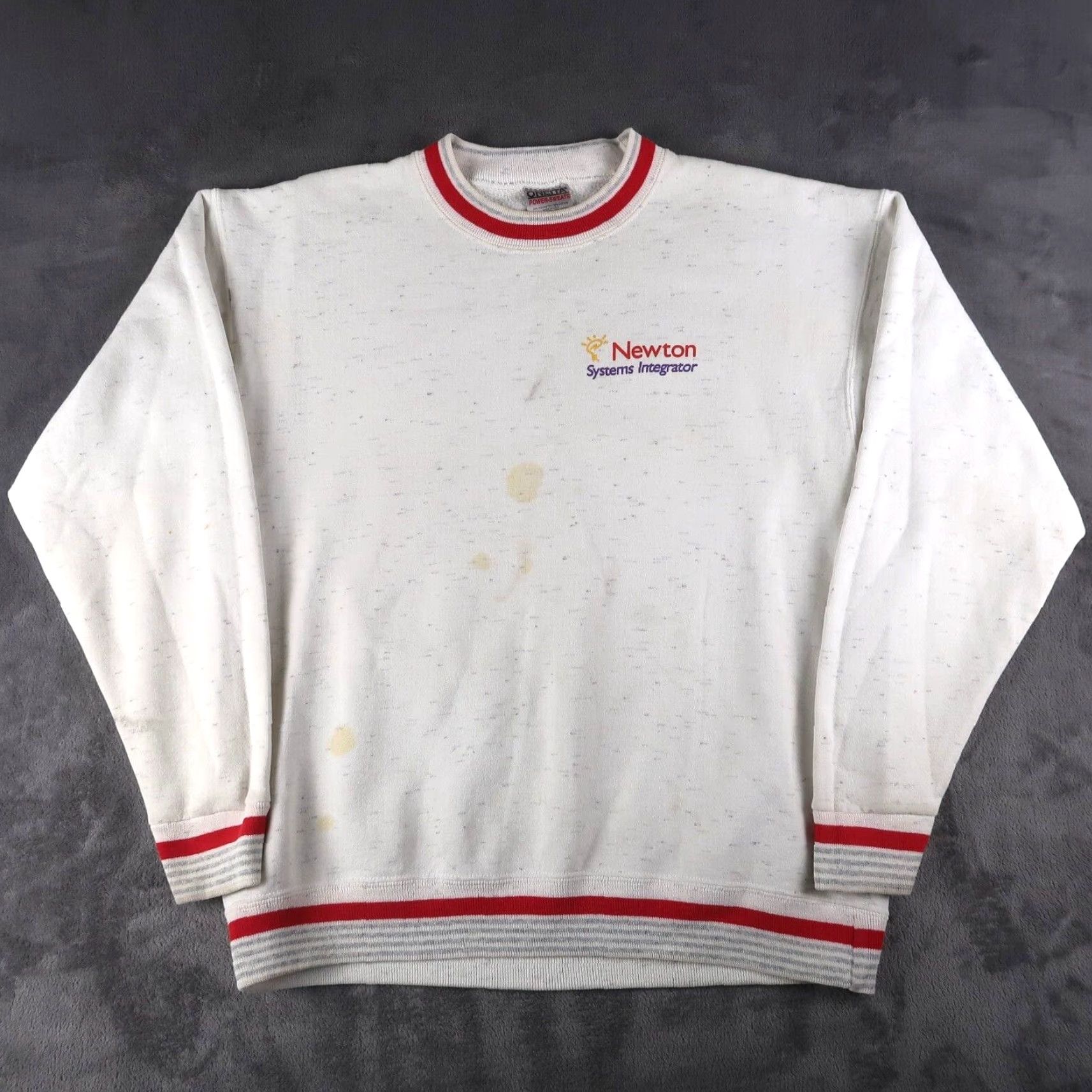 Vintage VINTAGE 90s Tech Computer Vertical Newton System Crewneck Sweatshirt L Gray Cotton Blend Logo Men Shirt/Good condition Size US L / EU 52-54 / 3 - 2 Thumbnail