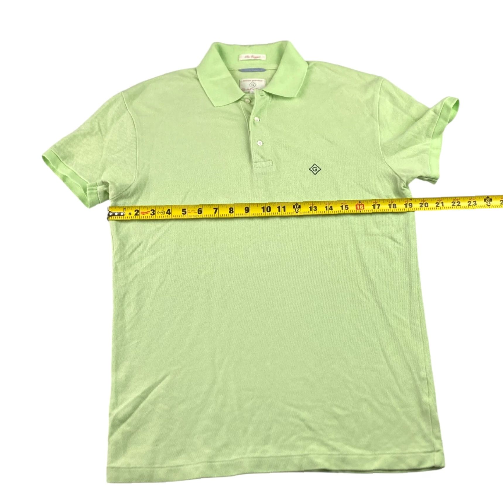 Gant VINTAGE Gant Rugger Polo Shirt Men 100% Cotton S/S Lime Green Medium USA Green Polo Mens Size US M / EU 48-50 / 2 - 6 Thumbnail