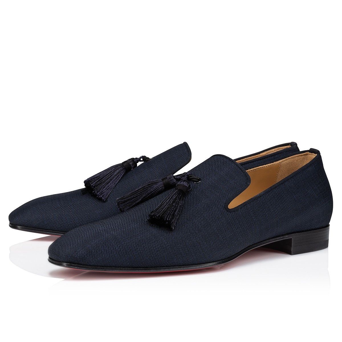 Christian Louboutin os11x0125 Officialito Tissu Smart Cotton-Blend Loafers Blue Size US 11.5 / EU 44-45 - 2 Thumbnail