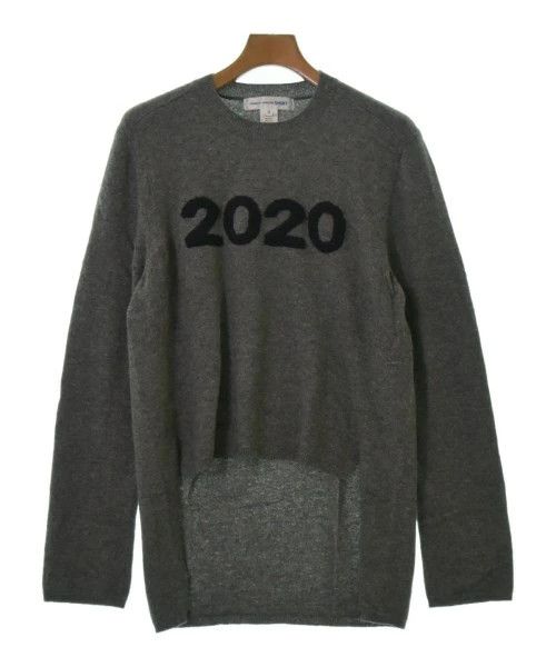 Comme des Garcons SHIRT Sweater Knitted Long Back Crewneck Number Print Gray Size US M / EU 48-50 / 2 - 1 Thumbnail