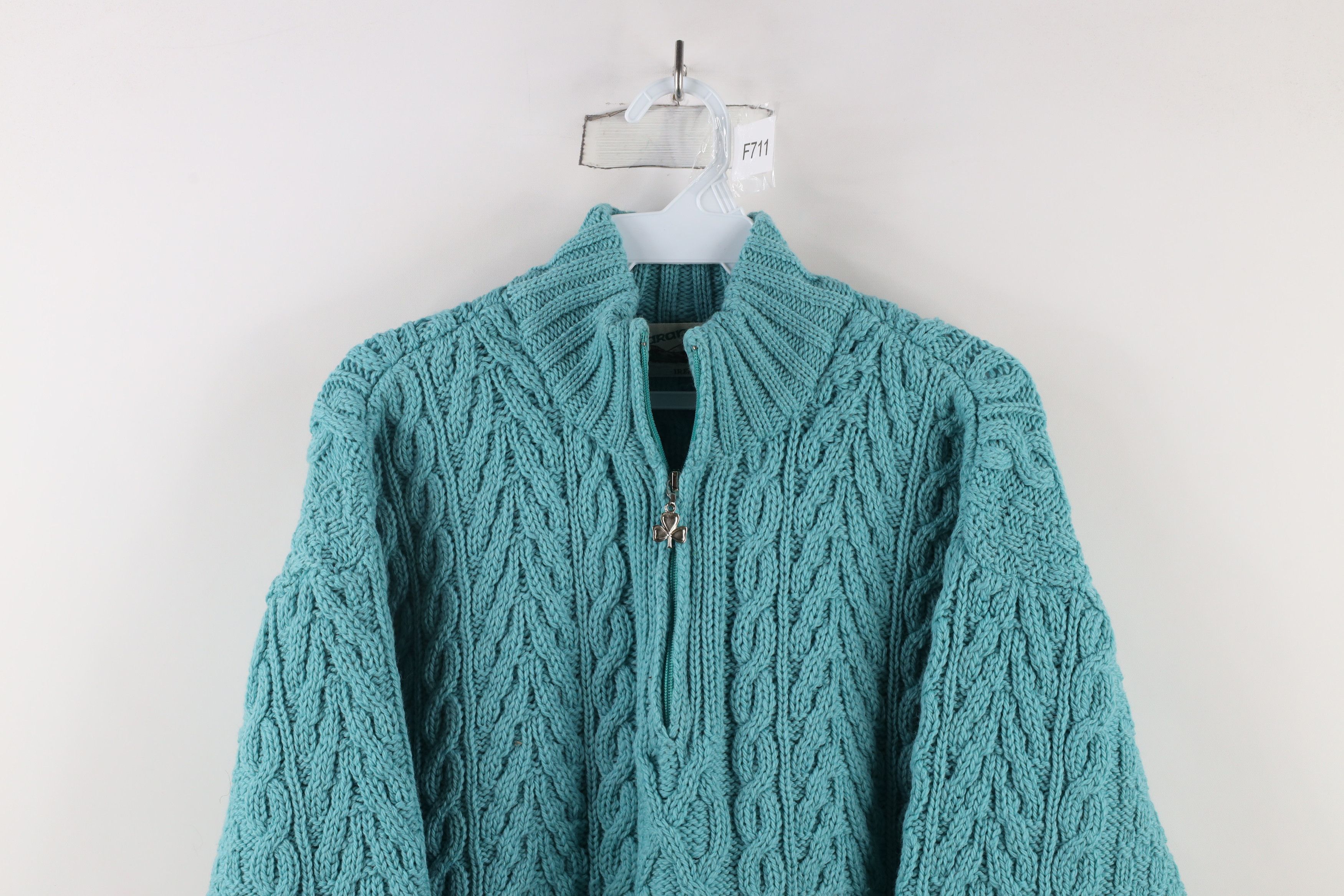 Vintage Vintage 90s Merino Wool Chunky Cable Knit Fisherman Sweater Size XL / US 12-14 / IT 48-50 - 2 Thumbnail