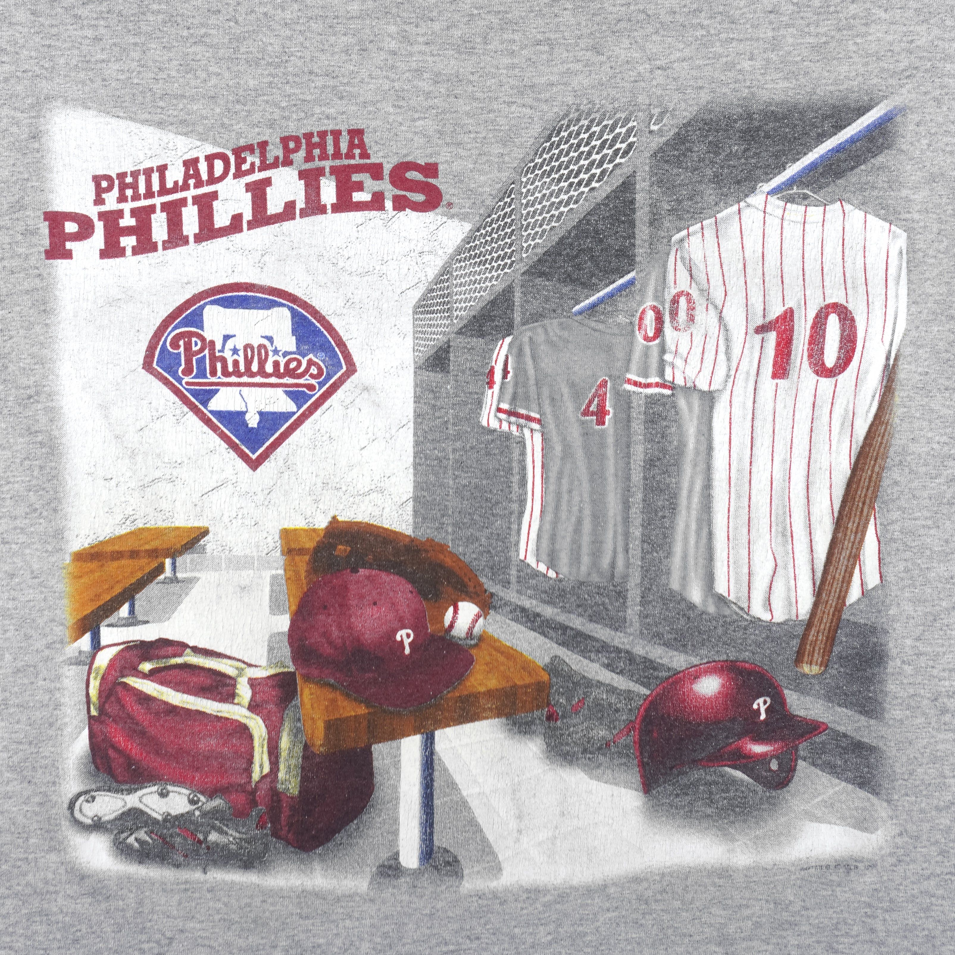 Lee MLB - Philadelphia Phillies Locker Room T-Shirt 1990s Size US XXL / EU 58 / 5 - 4 Thumbnail