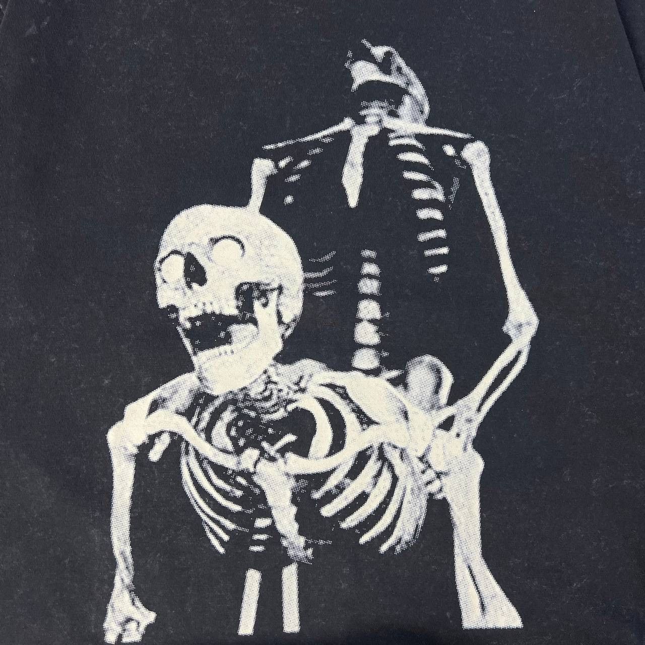 Vintage Skeleton Big Logo Garment Dyed Japanese Y2K Style T-Shirt Size US L / EU 52-54 / 3 - 4 Thumbnail
