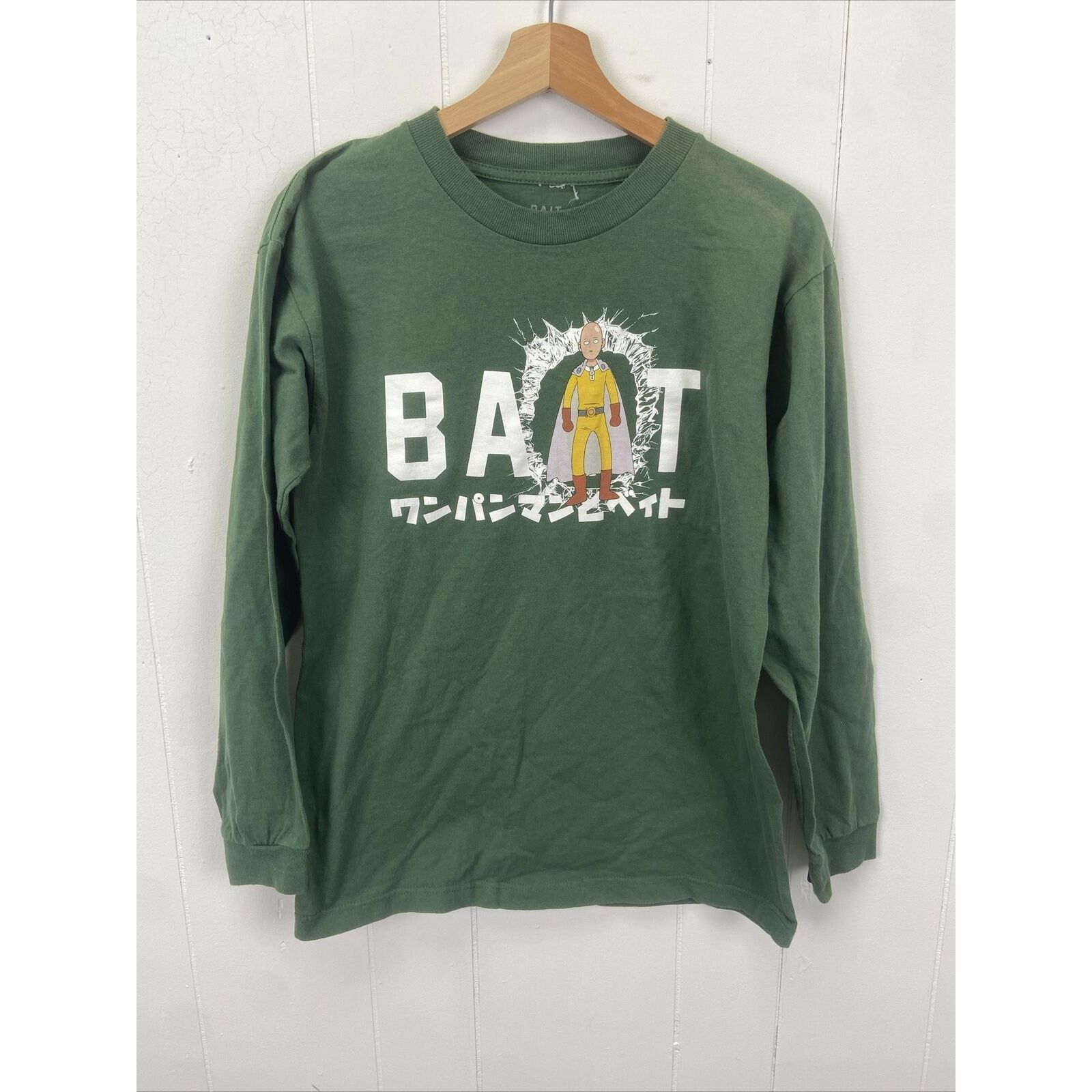 Bait Bait One Punch Man Green Long Sleeve T-Shirt Size Medium Size US M / EU 48-50 / 2 - 1 Thumbnail