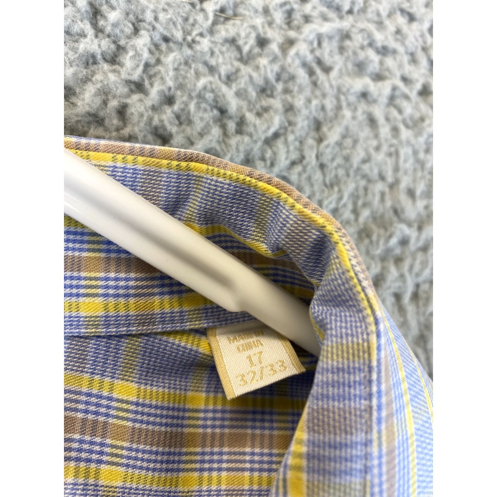 Michael Kors Michael Kors Mens Shirt Long Sleeve Plaid Casual Dress Shirt XXL Blue Yellow Cotton Size US XXL / EU 58 / 5 - 5 Thumbnail