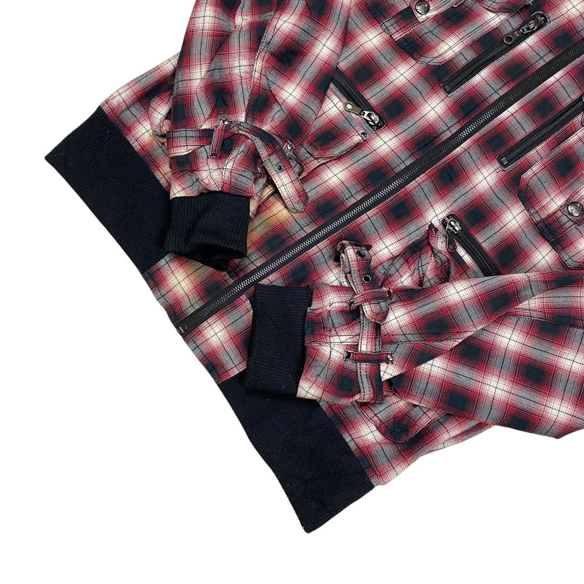 If Six Was Nine × Japanese Brand × Le Grande Bleu (L.G.B.) Bareback Realdress Shadow Plaid Bondage Cargo Jacket Size US M / EU 48-50 / 2 - 9 Thumbnail