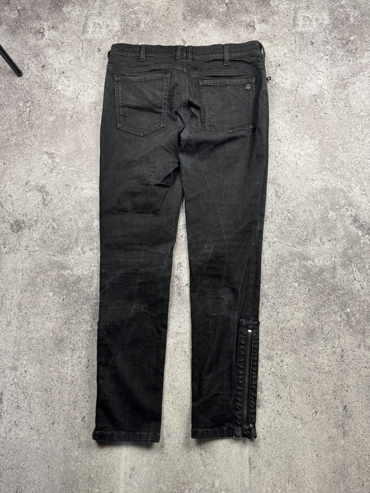 Bally Vintage Bally Y2K Opium Black Zip jeans Luxury Very Rare Size 30" / US 8 / IT 44 - 9 Thumbnail