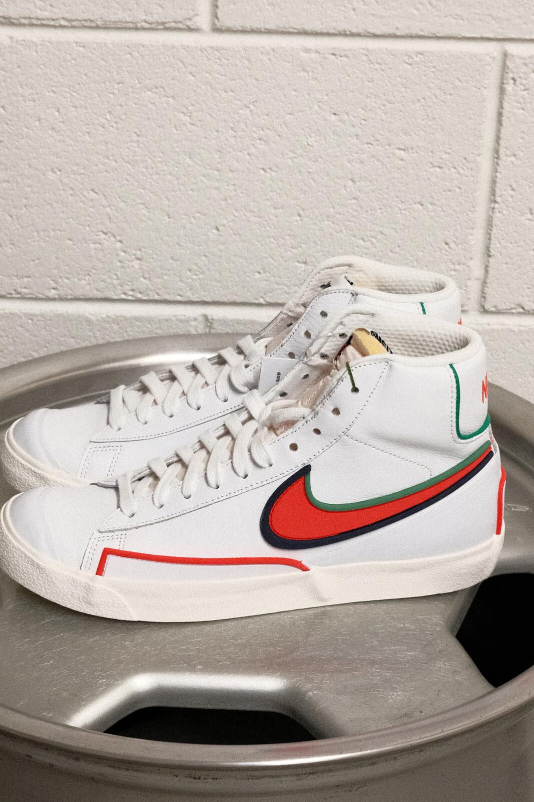 Nike Nike Blazer Mid '77 White/Red/Green Sneakers US 8.5 Size US 9 / EU 42 - 4 Thumbnail