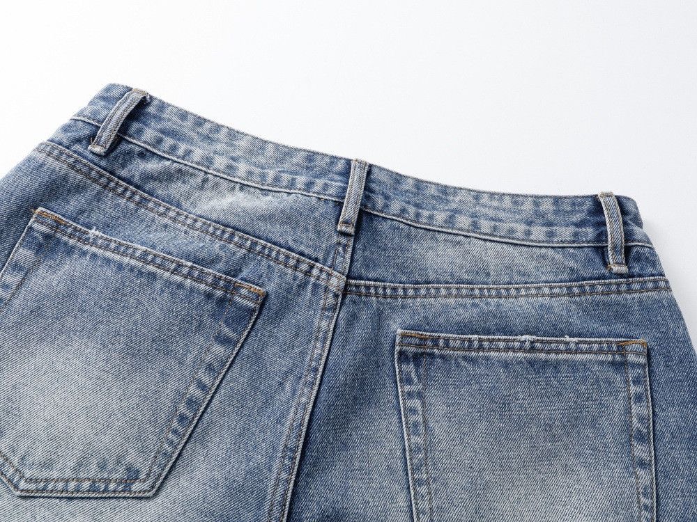 Jean Men's Punk Gradient Washed Straight-Leg Jeans Size US 32 / EU 48 - 5 Thumbnail