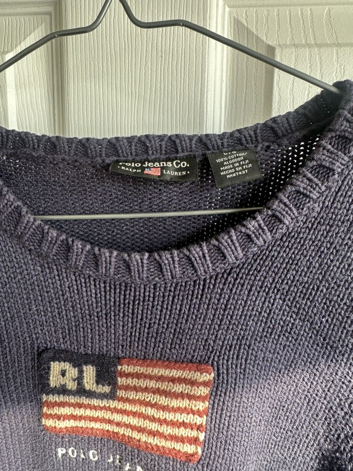 Polo Ralph Lauren RL Flag Sweater Size L / US 10 / IT 46 - 3 Thumbnail