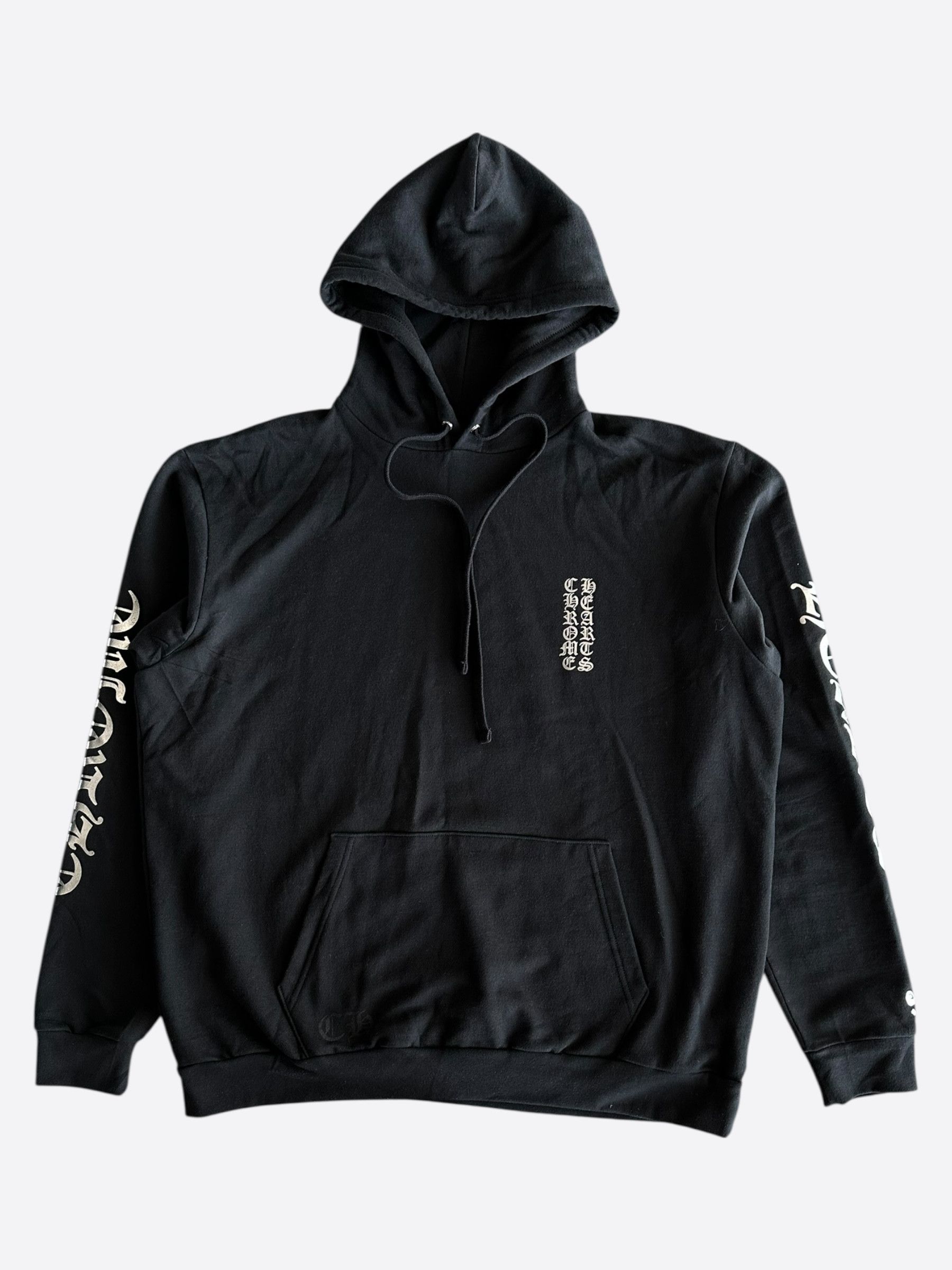 Chrome Hearts Chrome Hearts Vertical Logo FU Hoodie Black