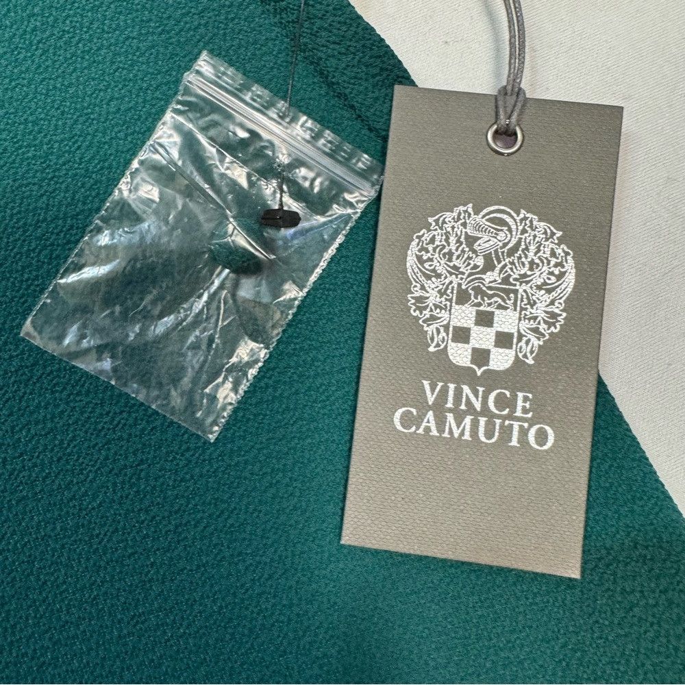 Vince Camuto NWT New $99 Vince Camuto High Neck Ruffle Sleeve Green Blou Size S / US 4 / IT 40 - 7 Thumbnail