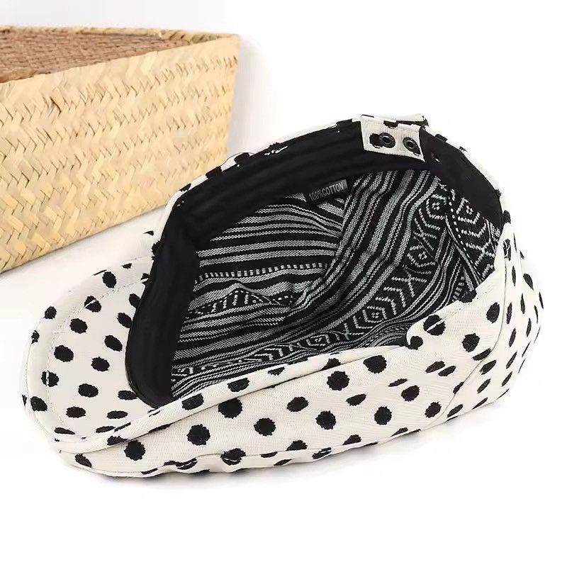 Vintage Polka Dot Retro Style Women’s Cotton Cap Hat Size ONE SIZE - 2 Thumbnail