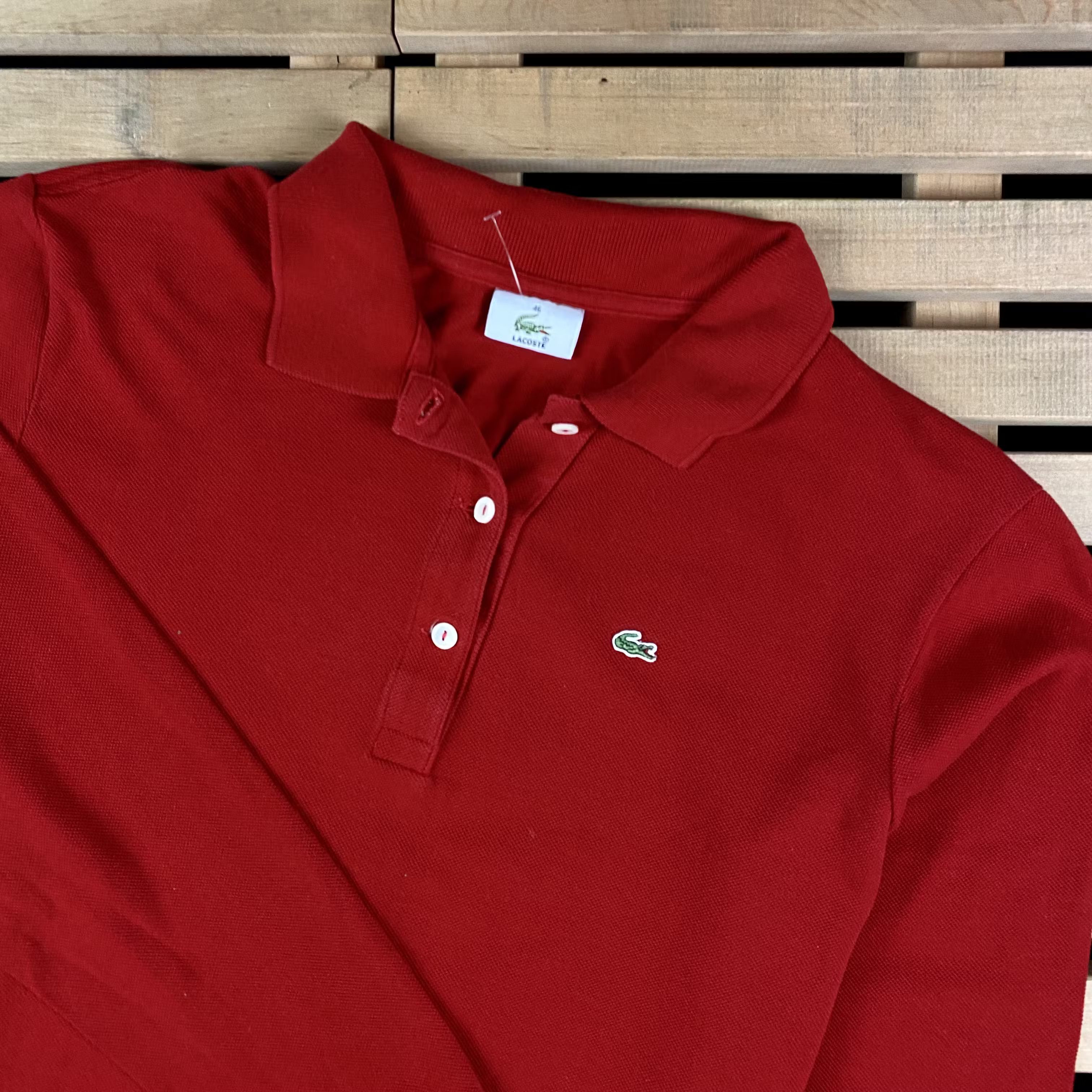Lacoste × Vintage Mens Long Sleeve Lacoste Vintage Size 46 Size US M / EU 48-50 / 2 - 2 Thumbnail