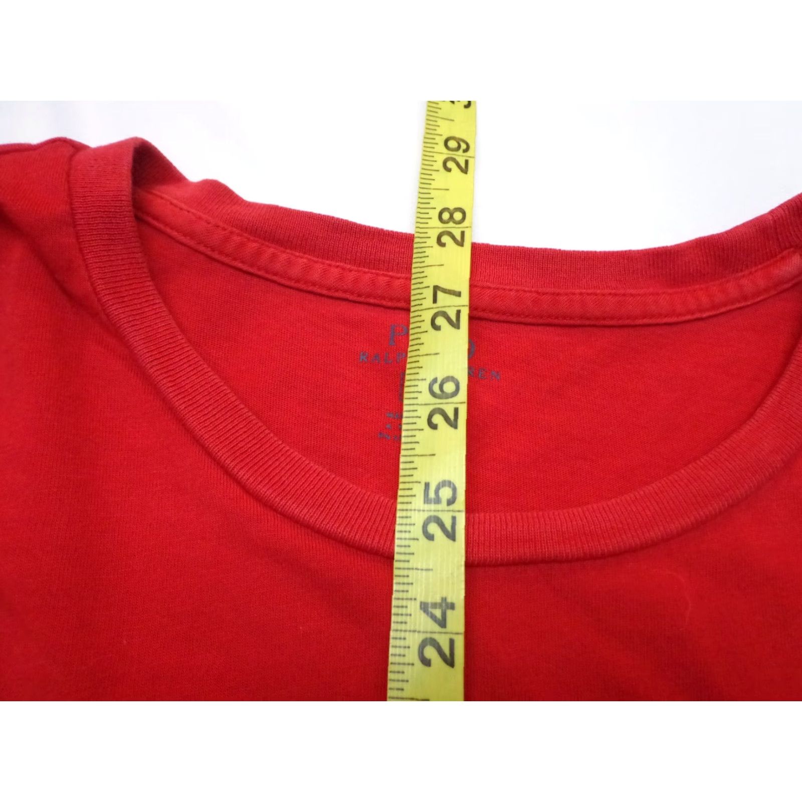 Polo Ralph Lauren Polo Ralph Lauren T-Shirt Red with Blue Pony Polo Ralph Lauren Men's XL Crew Neck Short Sleeve Solid Sports Fall Spring Summer Winter Mens Size US XL / EU 56 / 4 - 7 Thumbnail