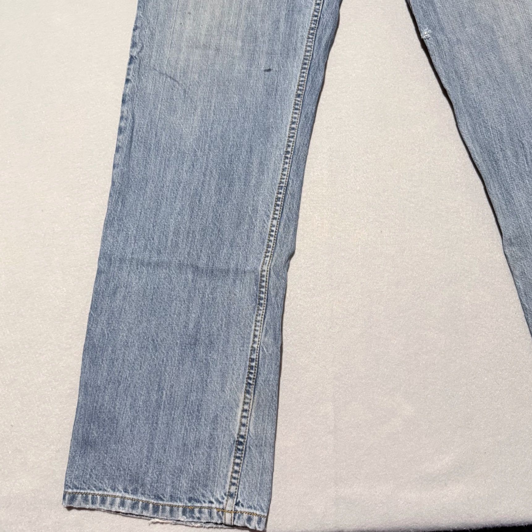 Stetson VINTAGE Stetson Jeans Men's Light Wash Denim Classic Straight Zip Fly 35X36 Blue Men Jeans 35x36 Vintage Cowboy 90s Western Mens Size US 35 - 4 Thumbnail